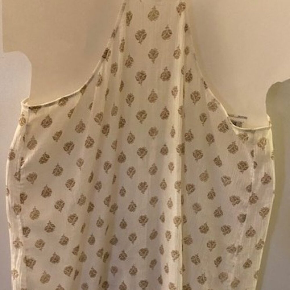 Old Navy White Floral Gauze High Back, Tank Top - Picture 2 of 9
